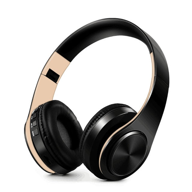 Tourya B7 Wireless Headphones Bluetooth (Black Gold)