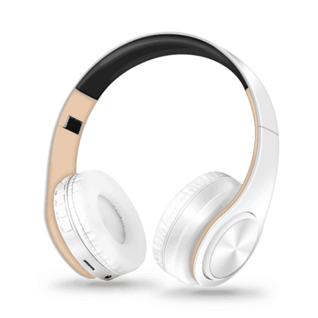 Tourya B7 Wireless Headphones (White Gold)