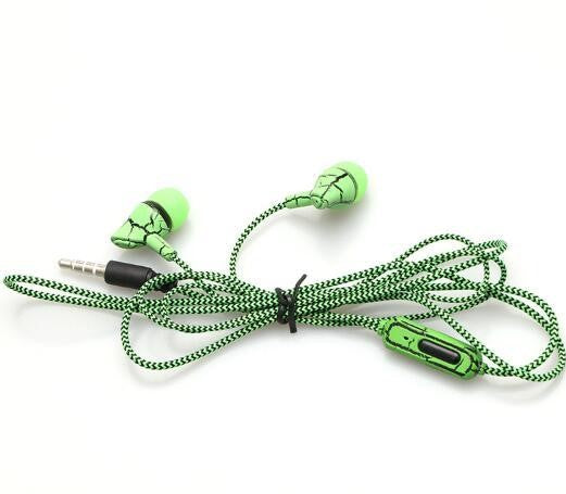 Crack Braided Headphones (Green)